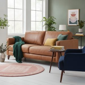 Welke kleuren staan mooi bij een cognac bank? Handige combinaties